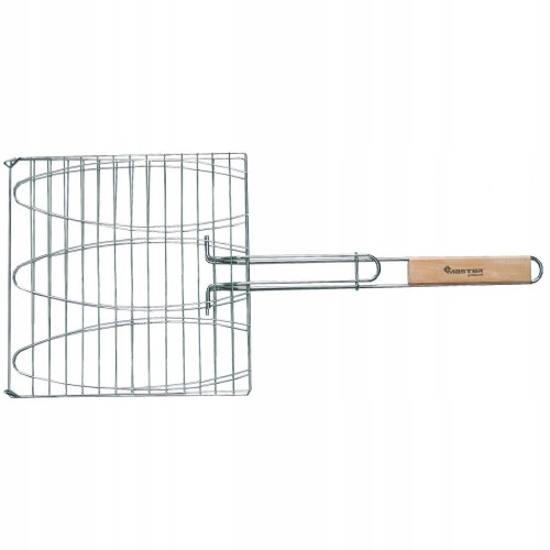 Ruszt grillowy ogrodowy do ryb potrójny 28x28 cm