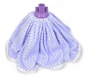 Wkład do mopa z mikrofibry biało-liliowy