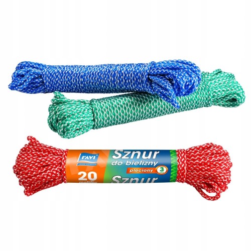 Sznur do bielizny pleciony na pranie 20 m