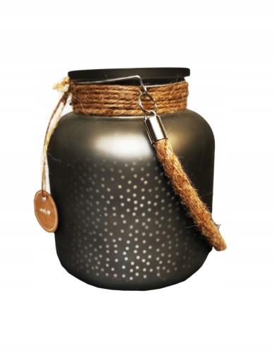 Świecznik szklany na tealight szary 16 cm