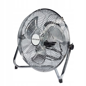 Cyrkulator powietrza podłogowy metalowy chrom 200W