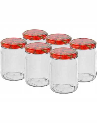 Słoik szklany na przetwory z zakrętką 500ml 6szt