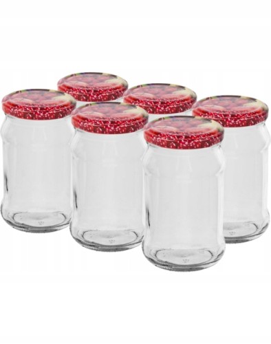 Słoik szklany na przetwory z zakrętką 300 ml 6szt