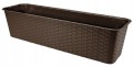 Skrzynka balkonowa brązowa rattan 60 cm