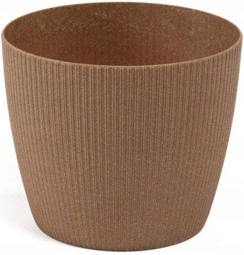 Doniczka plastikowa naturalne drewno 19 cm Magnolia Jumper