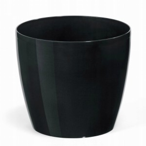 Doniczka osłonka plastikowa czarna 15,5 cm Magnolia