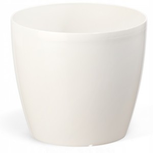 Doniczka osłonka plastikowa biała 25 cm Magnolia