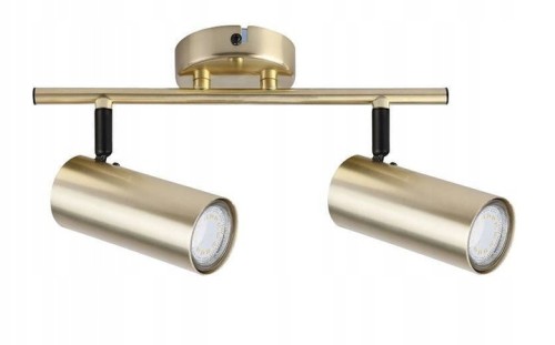 Lampa sufitowa z ruchomymi kloszami reflektor mosiądzowy 2x15W
