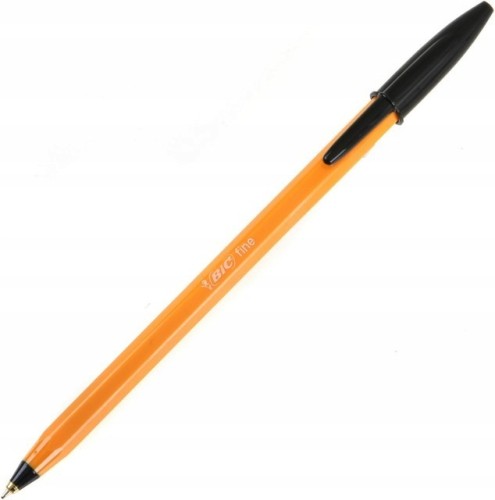 Długopis czarny z zatyczką BIC orange 0,7 mm