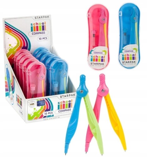 Cyrkiel plastikowy + rysiki starpak w etui