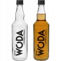 Szklana butelka z napisem Mocna Woda 0,5 l