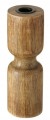 Świecznik drewniany dekoracyjny brązowy 18 cm