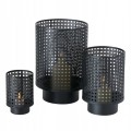Lampion dekoracyjny czarny metalowy 27 cm Viennas