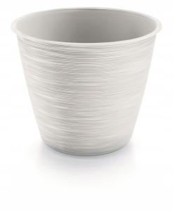 Doniczka plastikowa okrągła biała 15 cm Furu