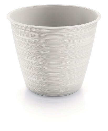 Doniczka plastikowa okrągła biała 15 cm Furu