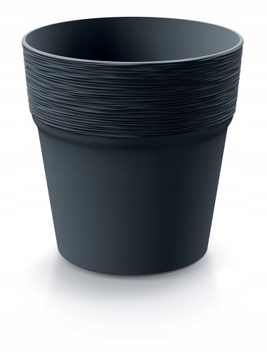Doniczka plastikowa okrągła antracyt 15 cm Furu