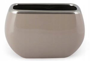 Osłonka ceramiczna na kwiaty kawa z mlekiem 28 cm