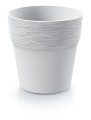 Doniczka plastikowa okrągła biała 17,5 cm Furu
