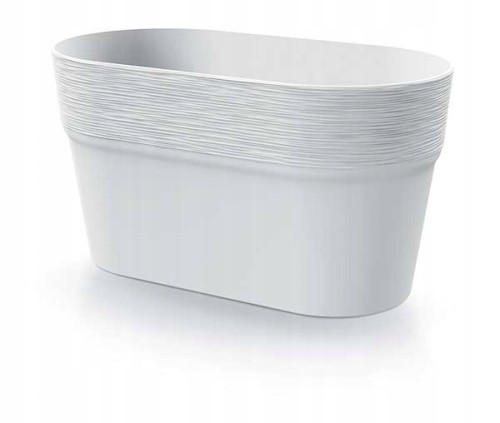 Doniczka plastikowa owalna biała 27,5 cm Furu