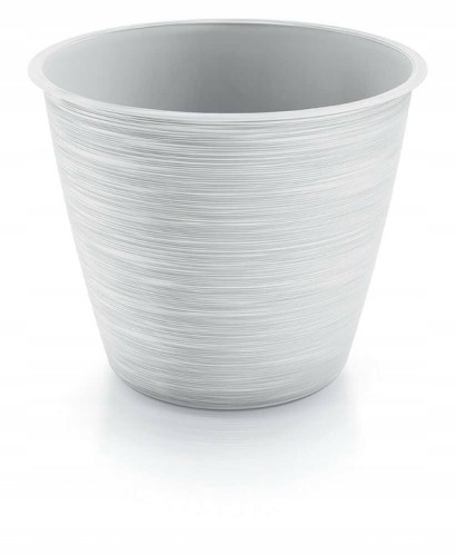 Doniczka okragła plastikowa biała 20 cm Furu