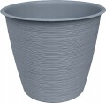 Doniczka plastikowa okrągła jasno-szara 20 cm Furu