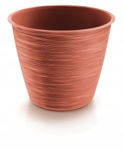 Doniczka plastikowa okrągła miedziana 17 cm Furu