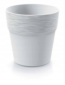 Doniczka plastikowa okrągła 12 cm biała Furu