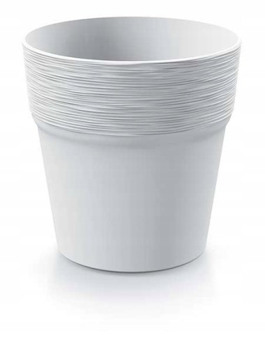 Doniczka plastikowa okrągła 12 cm biała Furu