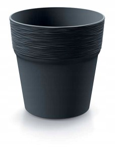 Doniczka plastikowa okrągła 12 cm antracyt Furu