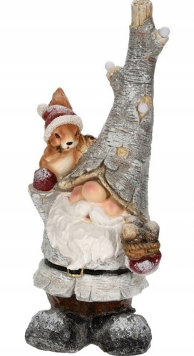 Krasnal figurka ozdobna świąteczna LED 60 cm