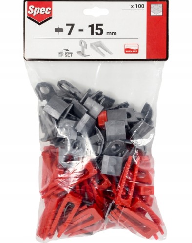 System poziomowania płytek klin + klips worek 100 szt