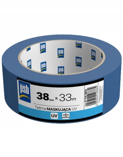 Taśma maskująca malarska niebieska UV 38 mm 33 m