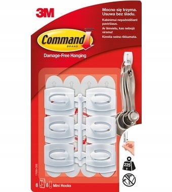 Haczyki samoprzylepne wielokrotne Command 6 szt