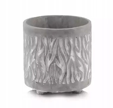 Osłonka na doniczkę betonowa na nóżkach szara 14 cm