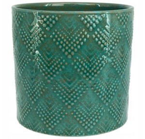 Doniczka ceramiczna turkusowa 23 cm