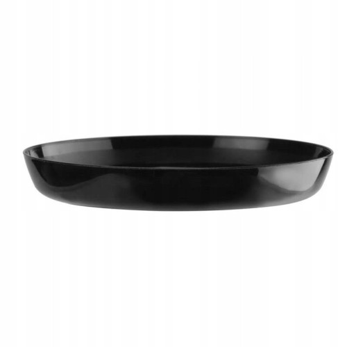 Podstawka pod doniczkę plastikowa czarna 15,5 cm Crystal