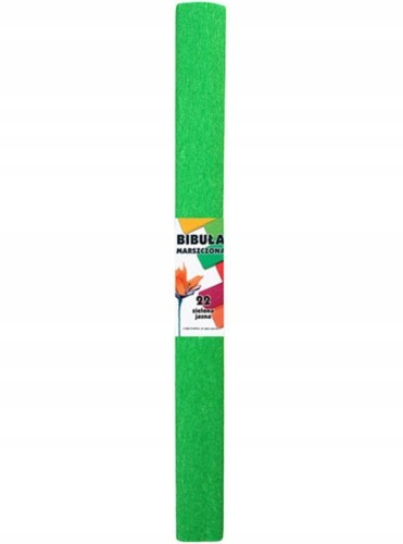 Bibuła marszczona szkolna jasny zielony 50 x 200 cm