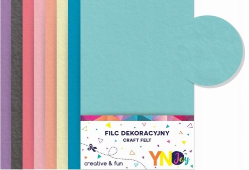 Filc dekoracyjny pastelowe kolory A4 8 szt