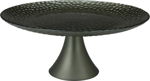 Patera na nóżce zielona ozdobna 28 cm