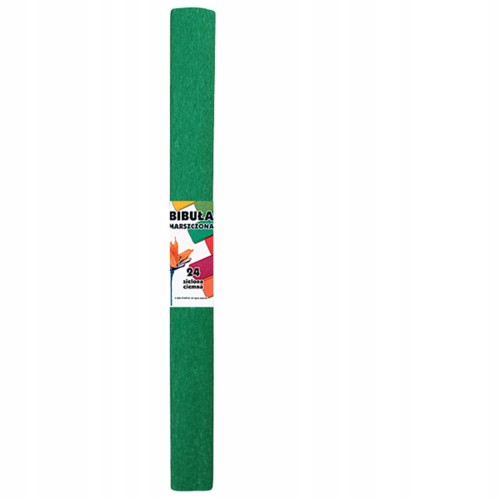 Bibuła marszczona szkolna ciemny zielony 50 x 200 cm