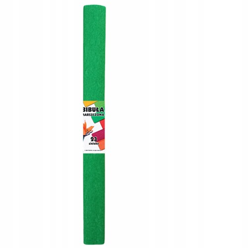 Bibuła marszczona szkolna zielona 50 x 200 cm
