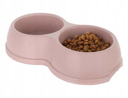 Miska podwójna dla psów i kotów plastikowa 1,2 l