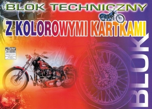 Blok techniczny kolorowy A3 10 arkuszy