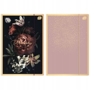 Teczka z gumką A4 papierowa do szkoły Satin Gold