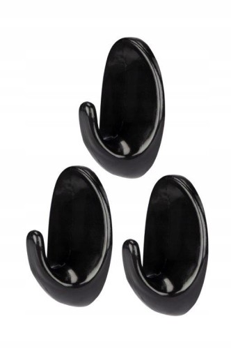 Haczyk samoprzylepny czarny 3 szt Niko