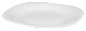 Talerzyk deserowy płytki kwadratowy biały 20 cm