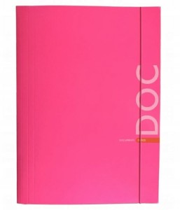 Teczka z gumką różowa A4 Neon
