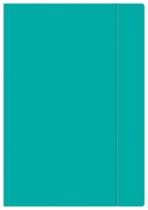 Teczka z gumką A4 turkusowa Fluo