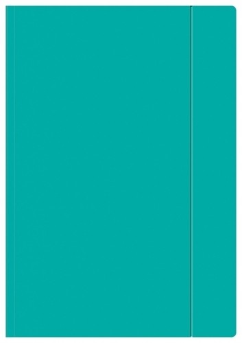 Teczka z gumką A4 turkusowa Fluo