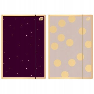 Teczka z gumką A4 papierowa Satin Gold